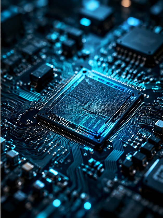 Close-up of a computer circuit board
